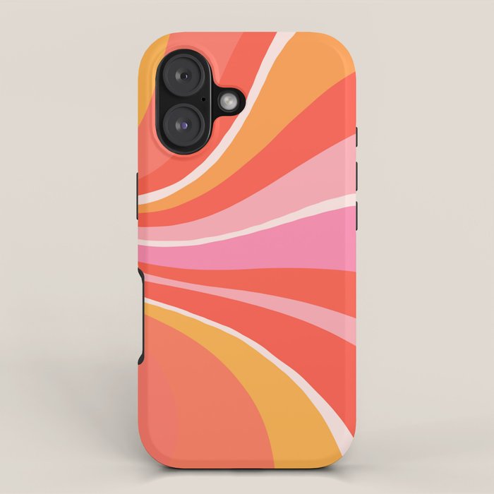 Sunshine Swirl â Pink & Peach Palette iPhone Case Gallery Image 1