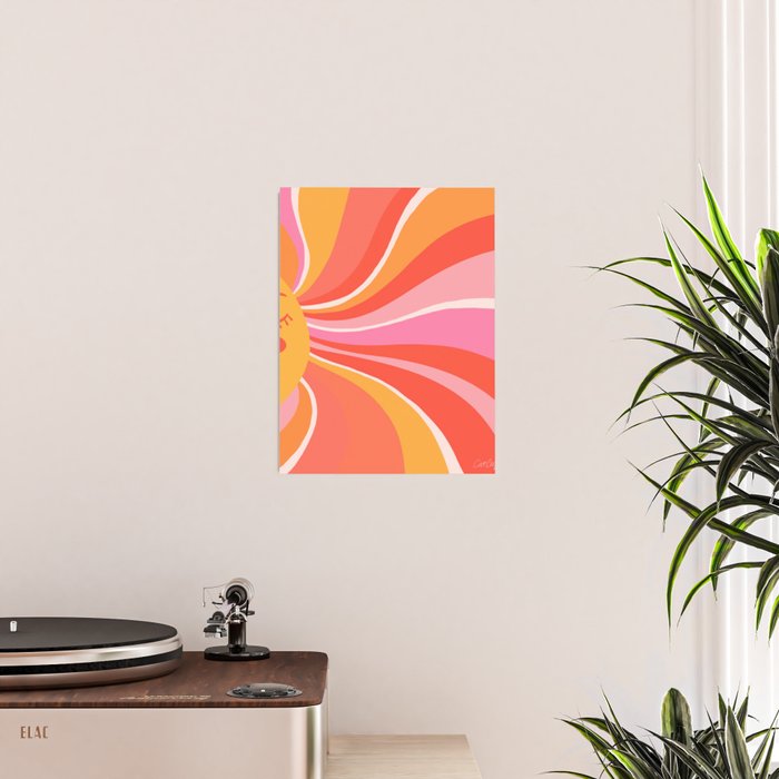 Sunshine Swirl â Pink & Peach Palette Poster Gallery Image 2
