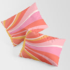 Sunshine Swirl â Pink & Peach Palette Pillow Sham Gallery Image 3