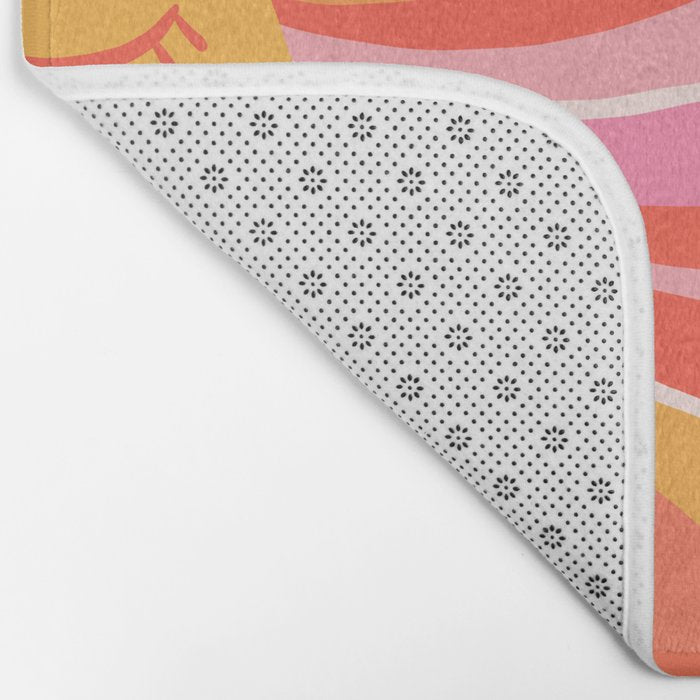 Sunshine Swirl â Pink & Peach Palette Bath Mat Gallery Image 2
