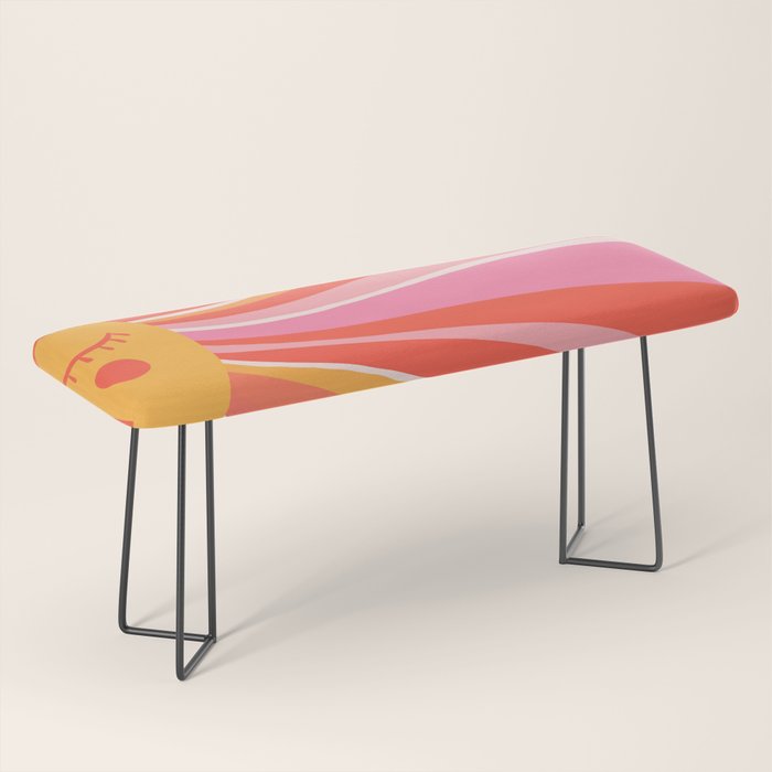 Sunshine Swirl â Pink & Peach Palette Bench Gallery Image 1