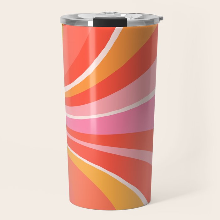 Sunshine Swirl â Pink & Peach Palette Travel Mug Gallery Image 1