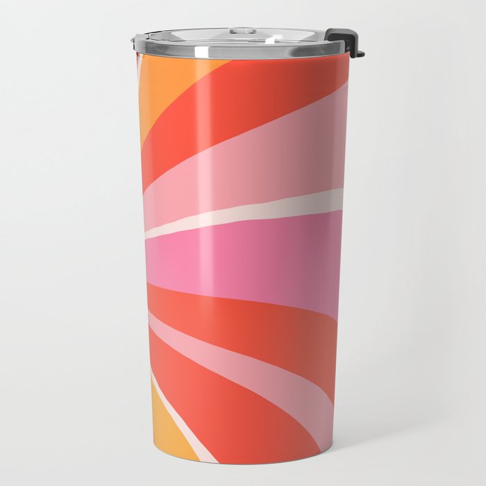 Sunshine Swirl â Pink & Peach Palette Travel Mug Gallery Image 2