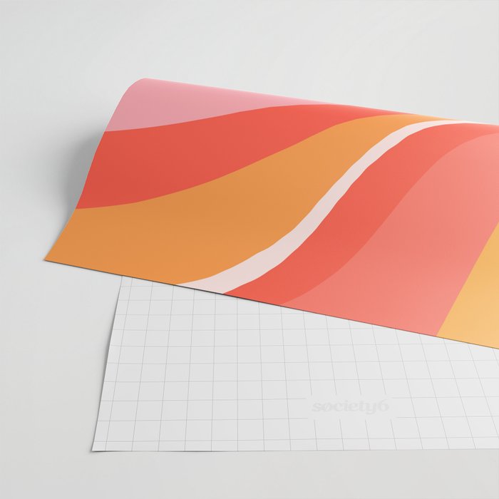 Sunshine Swirl â Pink & Peach Palette Wrapping Paper Gallery Image 2