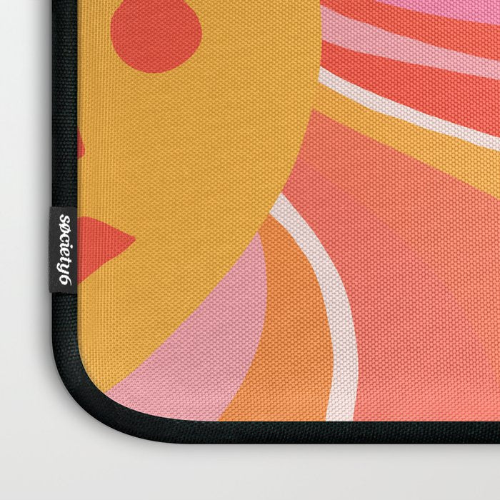 Sunshine Swirl â Pink & Peach Palette Laptop Sleeve Gallery Image 3