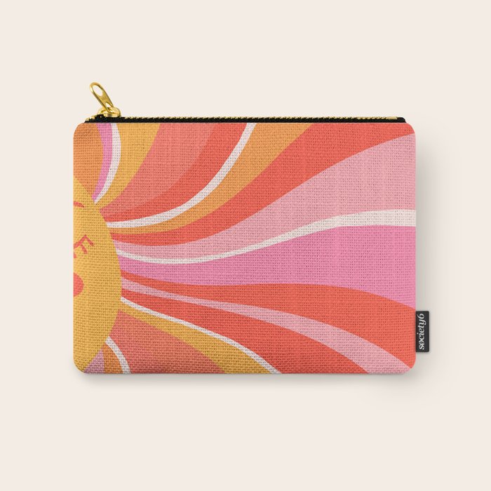 Sunshine Swirl â Pink & Peach Palette Carry All Pouch Gallery Image 1