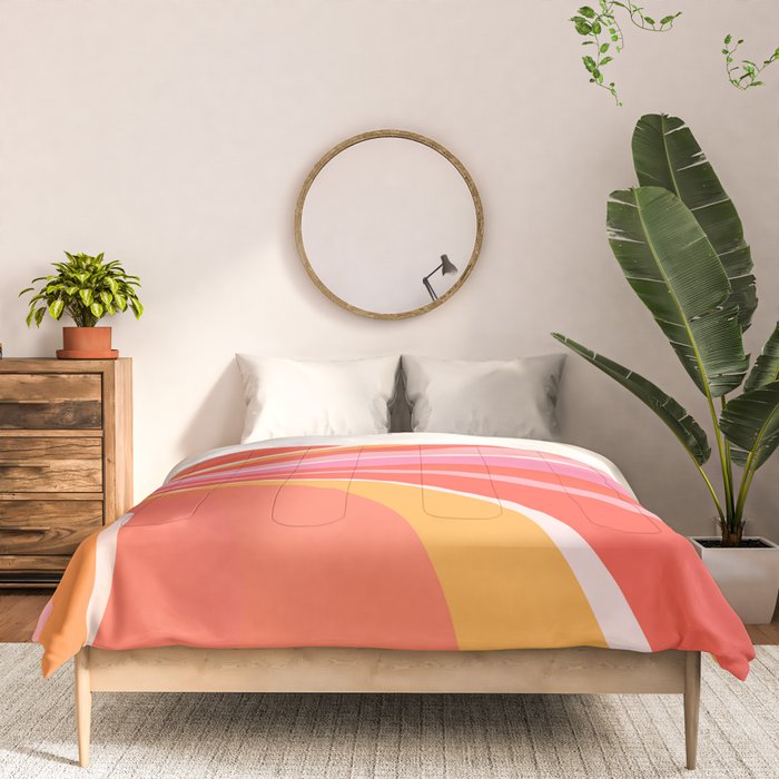 Sunshine Swirl â Pink & Peach Palette Comforter Gallery Image 3