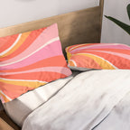Sunshine Swirl â Pink & Peach Palette Pillow Sham Gallery Image 2