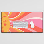 Sunshine Swirl â Pink & Peach Palette Desk Mat Gallery Image 1