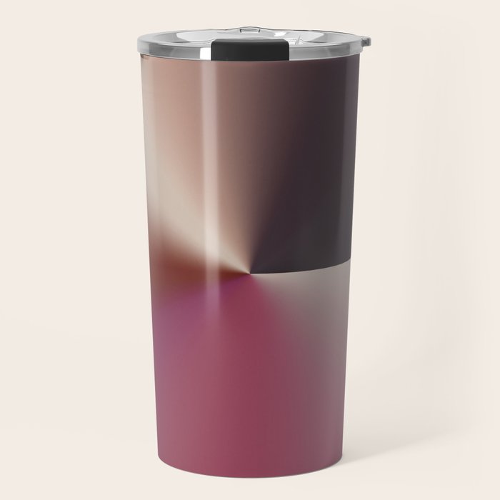 Line Gradient / Vanilla Wafer & Thunder Purple Travel Mug Gallery Image 1