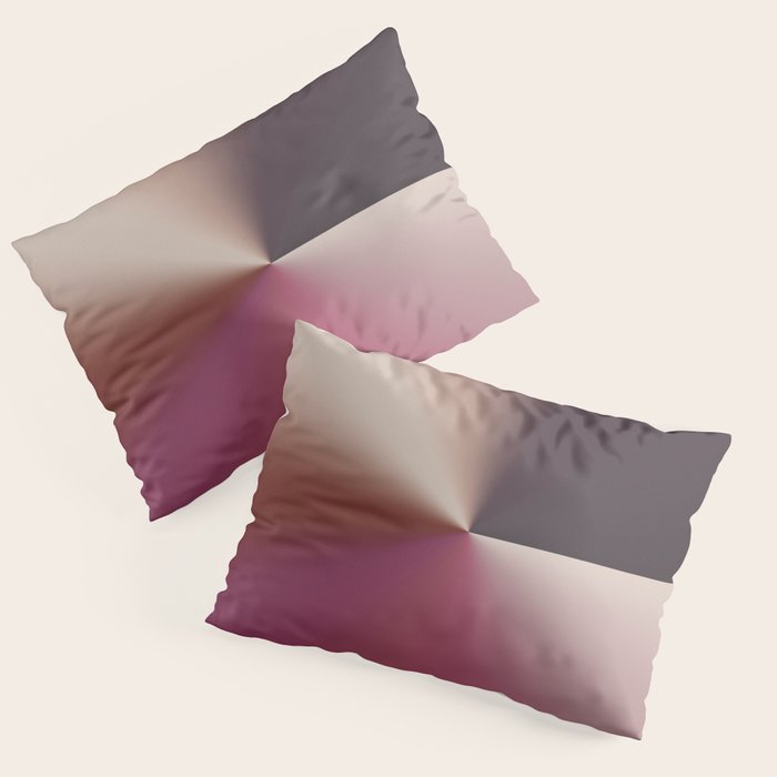 Line Gradient / Vanilla Wafer & Thunder Purple Pillow Sham Gallery Image 3