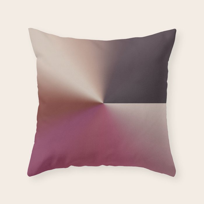 Line Gradient / Vanilla Wafer & Thunder Purple Throw Pillow Gallery Image 6