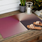 Line Gradient / Vanilla Wafer & Thunder Purple Outdoor Rug Gallery Image 2