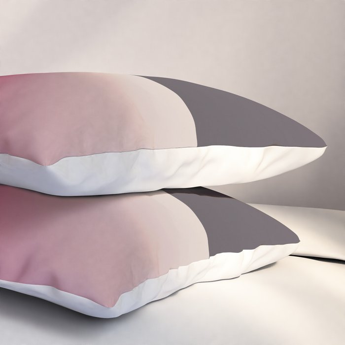 Line Gradient / Vanilla Wafer & Thunder Purple Pillow Sham Gallery Image 3