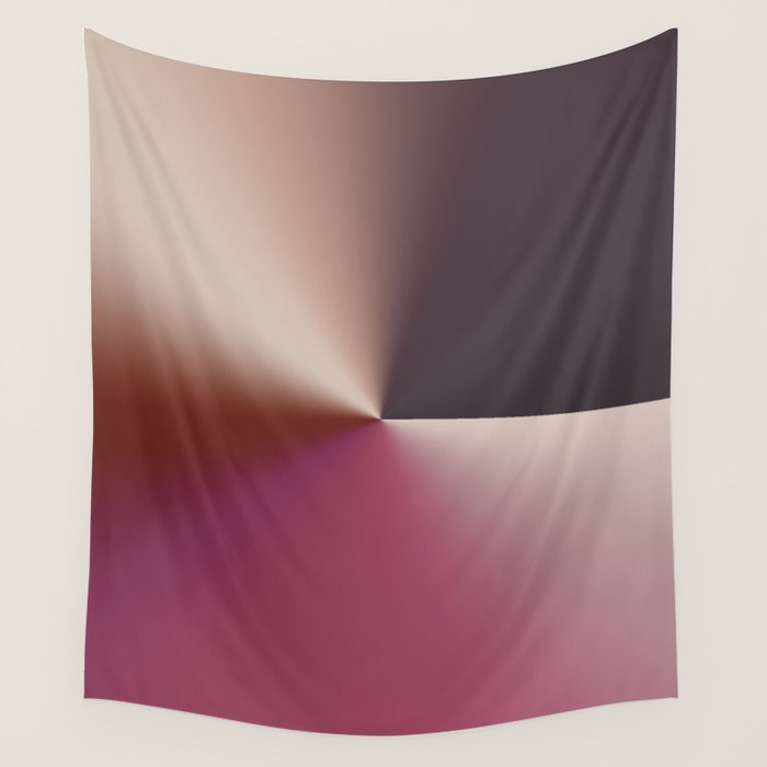 Line Gradient / Vanilla Wafer & Thunder Purple Wall Tapestry Gallery Image 1