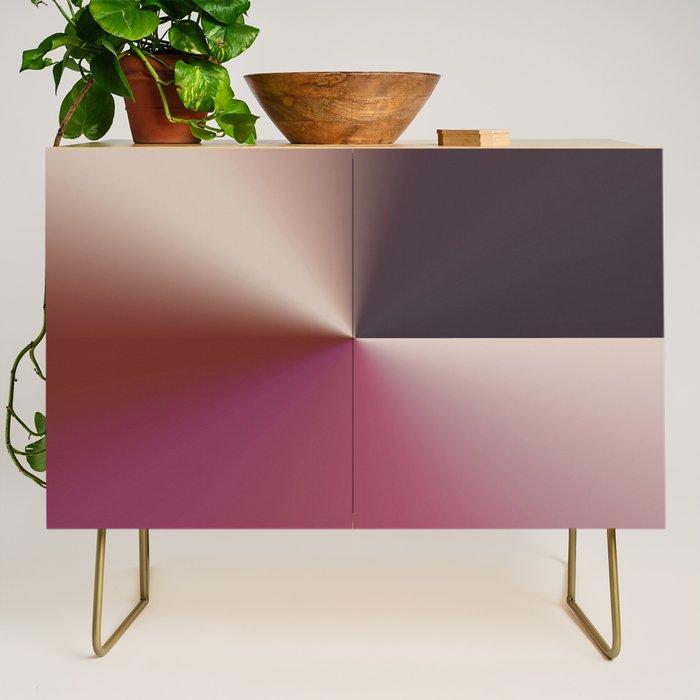 Line Gradient / Vanilla Wafer & Thunder Purple Credenza Gallery Image 1