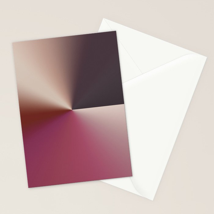 Line Gradient / Vanilla Wafer & Thunder Purple Stationery Card Gallery Image 2