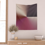 Line Gradient / Vanilla Wafer & Thunder Purple Wall Tapestry Gallery Image 2