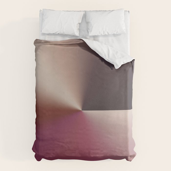 Line Gradient / Vanilla Wafer & Thunder Purple Duvet Cover Gallery Image 6