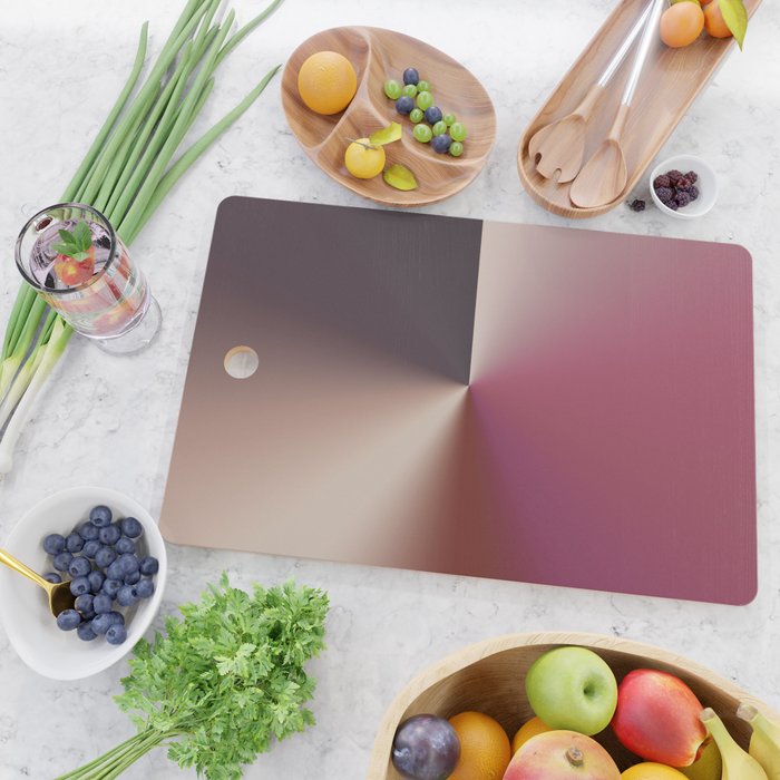 Line Gradient / Vanilla Wafer & Thunder Purple Cutting Board Gallery Image 2