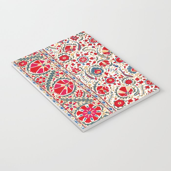 Bokhara  Antique Uzbek Suzani Embroidery Print Notebook Gallery Image 3
