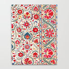 Bokhara  Antique Uzbek Suzani Embroidery Print Notebook Gallery Image 4