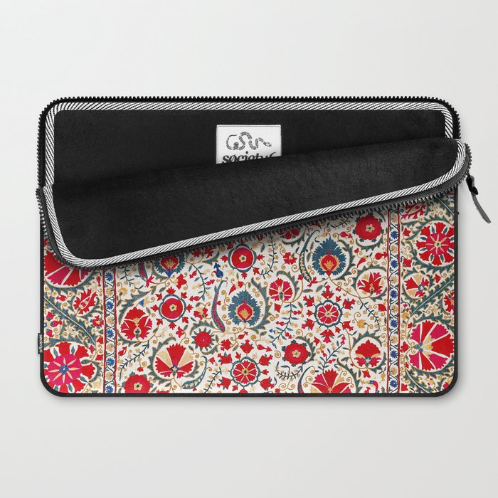 Bokhara  Antique Uzbek Suzani Embroidery Print Laptop Sleeve Gallery Image 2