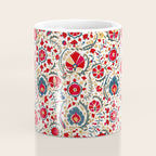 Bokhara  Antique Uzbek Suzani Embroidery Print Coffee Mug Gallery Image 4