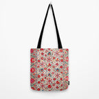 Bokhara  Antique Uzbek Suzani Embroidery Print Tote Bag Gallery Image 2