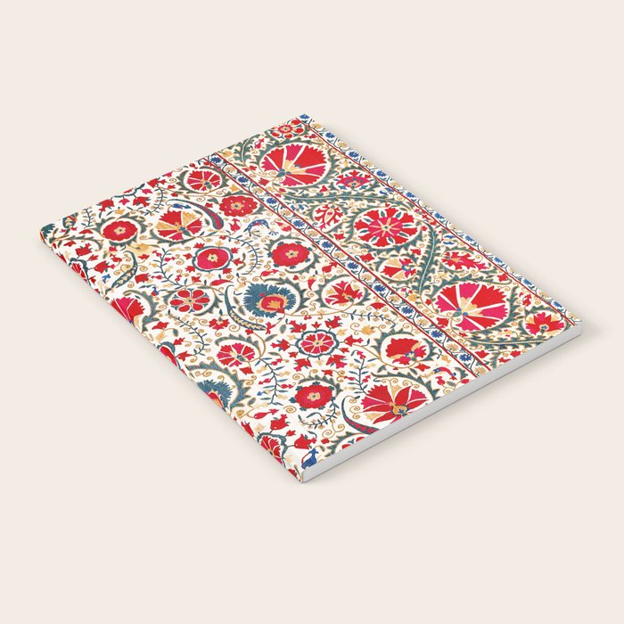 Bokhara  Antique Uzbek Suzani Embroidery Print Notebook Gallery Image 2