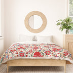 Bokhara  Antique Uzbek Suzani Embroidery Print Duvet Cover Gallery Image 3