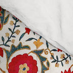 Bokhara  Antique Uzbek Suzani Embroidery Print Comforter Gallery Image 4