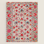 Bokhara  Antique Uzbek Suzani Embroidery Print Jigsaw Puzzle Gallery Image 1