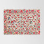 Bokhara  Antique Uzbek Suzani Embroidery Print Rug Gallery Image 2