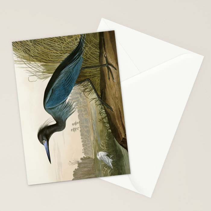 Little Blue Heron - John James Audubon's Birds of America Print Stationery Card Gallery Image 2
