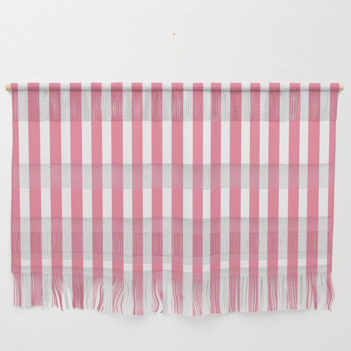Rose Pink & White Cabana Stripe Wall Hanging Gallery Image 1