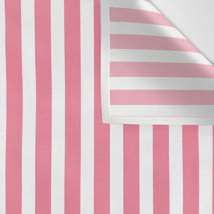 Rose Pink & White Cabana Stripe Wall Tapestry Gallery Image 3
