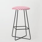 Rose Pink & White Cabana Stripe Stool Gallery Image 1