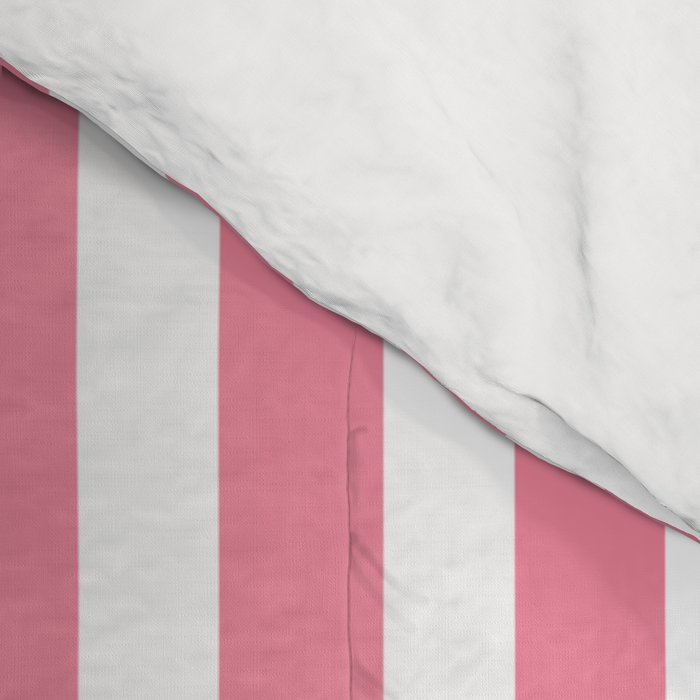 Rose Pink & White Cabana Stripe Comforter Gallery Image 4