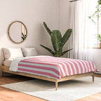 Rose Pink & White Cabana Stripe Comforter Gallery Image 2