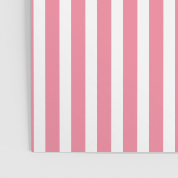 Rose Pink & White Cabana Stripe Poster Gallery Image 3