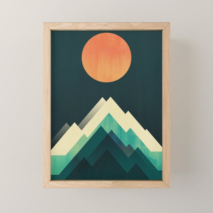 Ablaze on cold mountain Mini Art Print Gallery Image 1