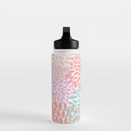 Festive, Floral Prints, Pink, Teal and Coral Water Bottle Gallery Image 3