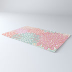 Festive, Floral Prints, Pink, Teal and Coral Rug Gallery Image 3