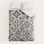 Dark Faux Tile Duvet Cover Gallery Image 6