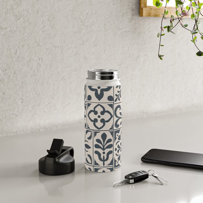 Dark Faux Tile Water Bottle Gallery Image 4