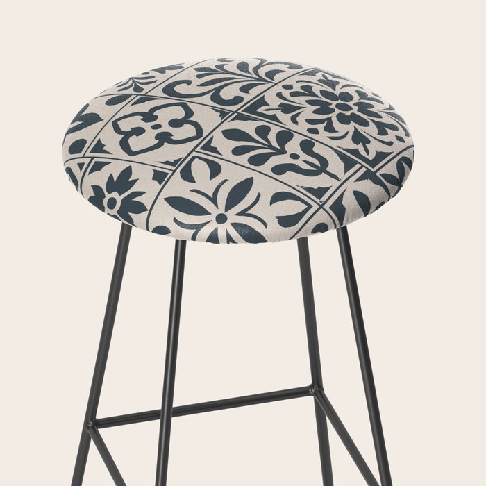 Dark Faux Tile Stool Gallery Image 2