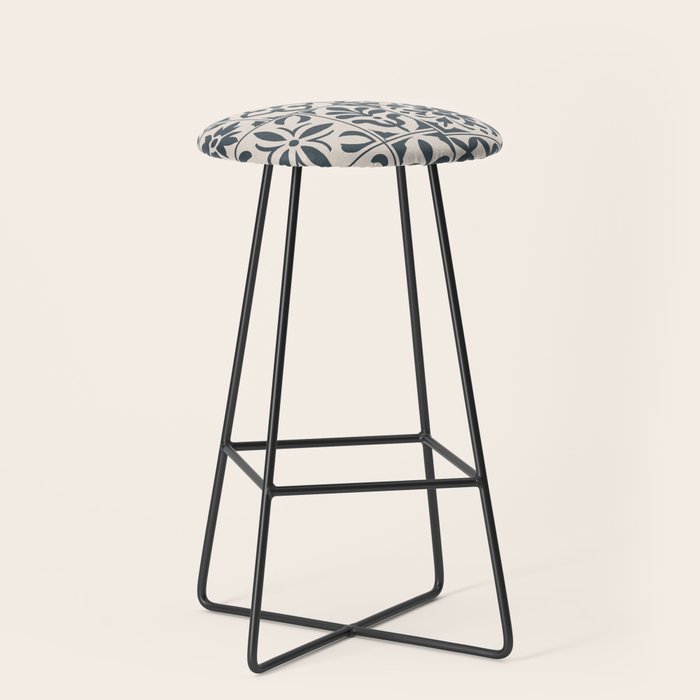 Dark Faux Tile Stool Gallery Image 1