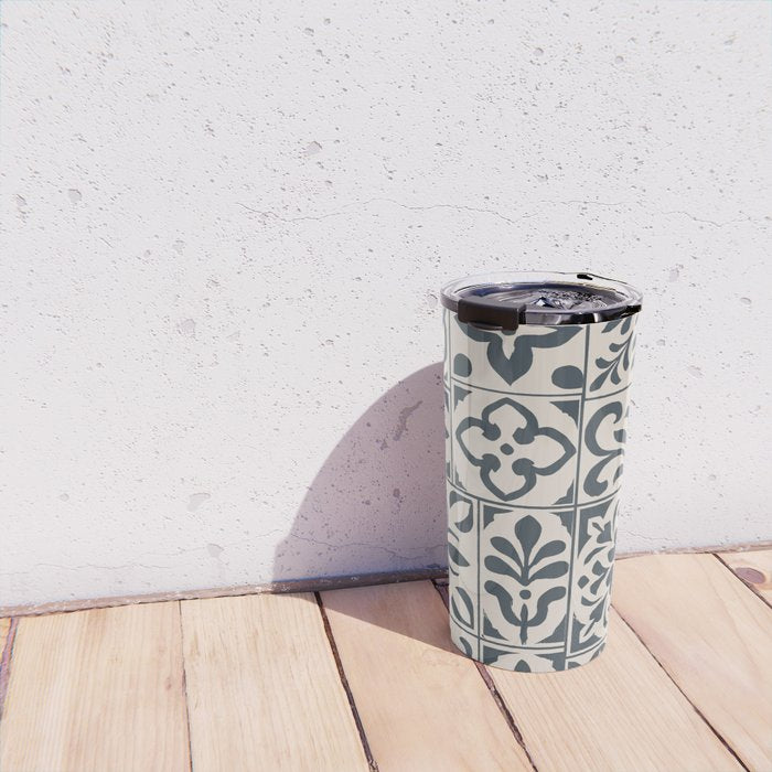 Dark Faux Tile Travel Mug Gallery Image 4