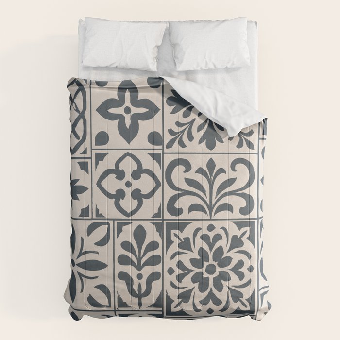 Dark Faux Tile Comforter Gallery Image 6